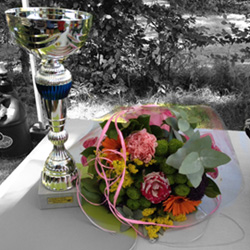 Coupe et fleurs Rallye des Volcans 2015